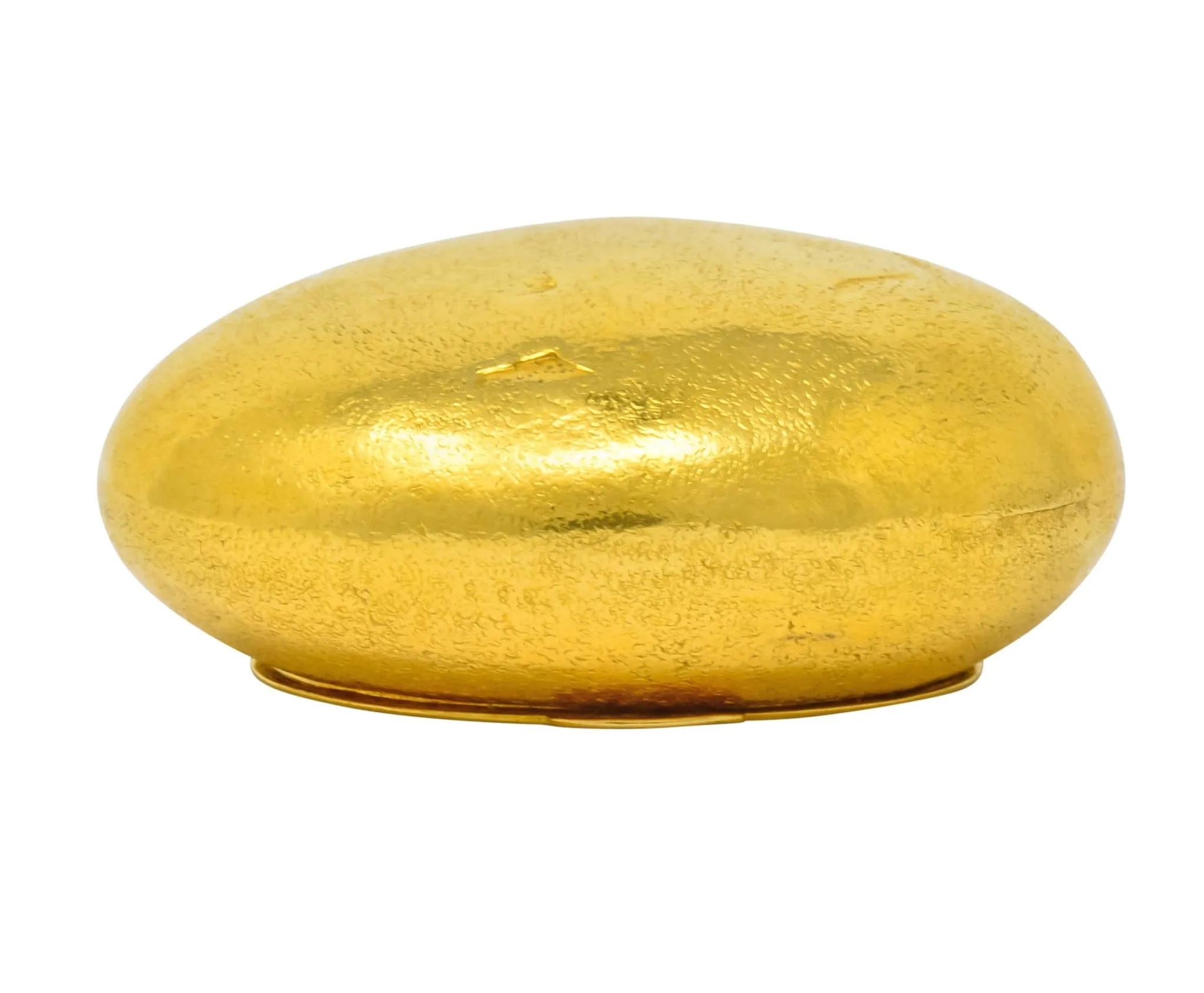 Schlumberger Tiffany & Co. 18 Karat Gold Pebble Pill Box Circa 1960