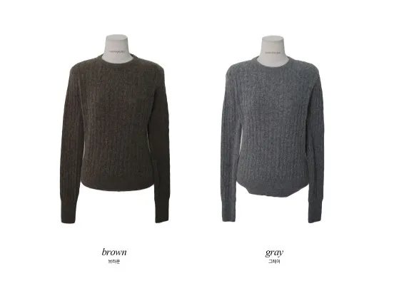 SHOPPERLAND  |Crew Neck Wool Nylon Long Sleeves Medium V-neck & Crew neck