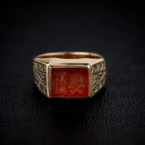 Skull & Hourglass Signet Ring - One of a Kind