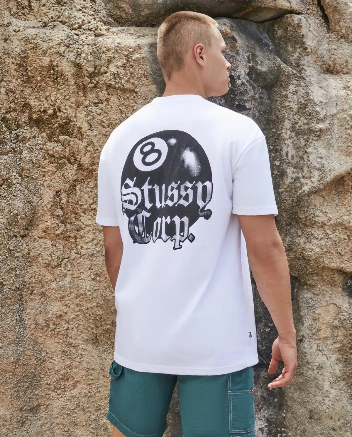 STUSSY  |Crew Neck Street Style Cotton Short Sleeves Logo