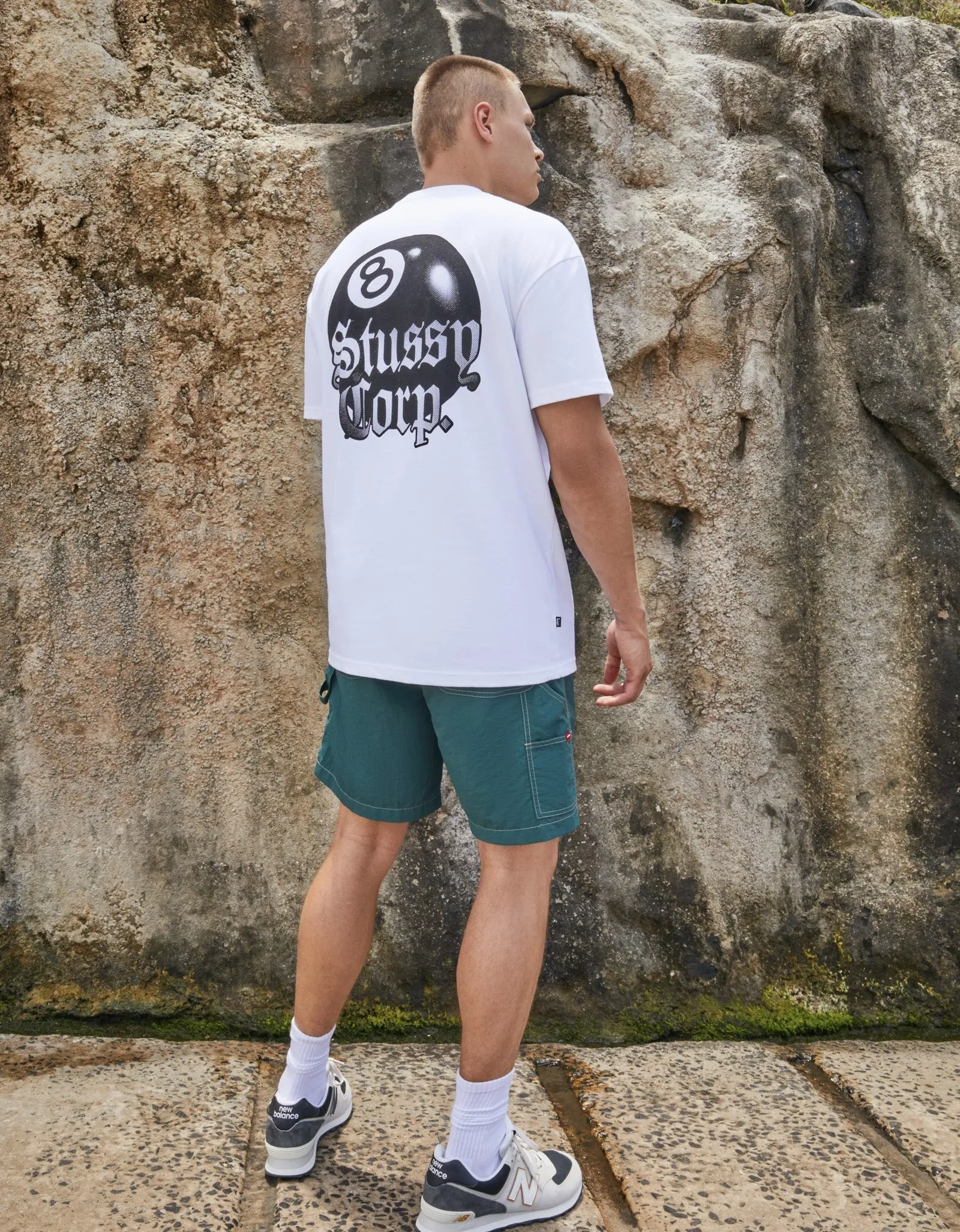 STUSSY  |Crew Neck Street Style Cotton Short Sleeves Logo