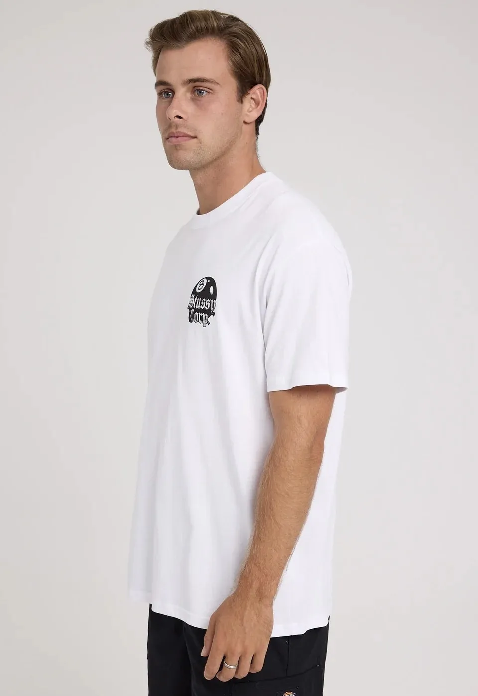 STUSSY  |Crew Neck Street Style Cotton Short Sleeves Logo