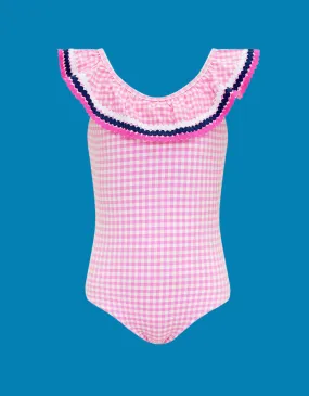 Sunuva Gingham Swimsuit Pink