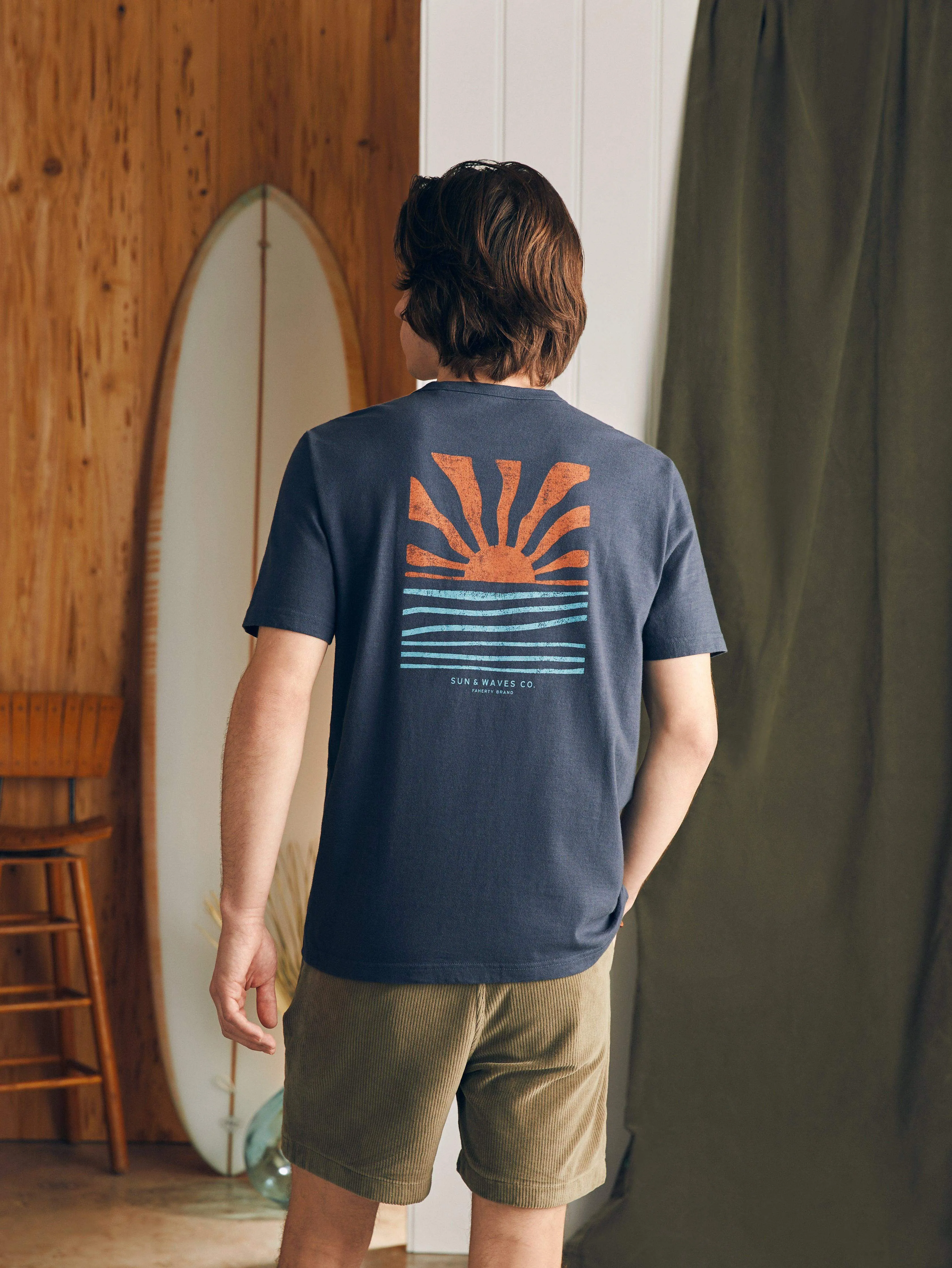 Sunwashed Graphic Tee - Dune Navy