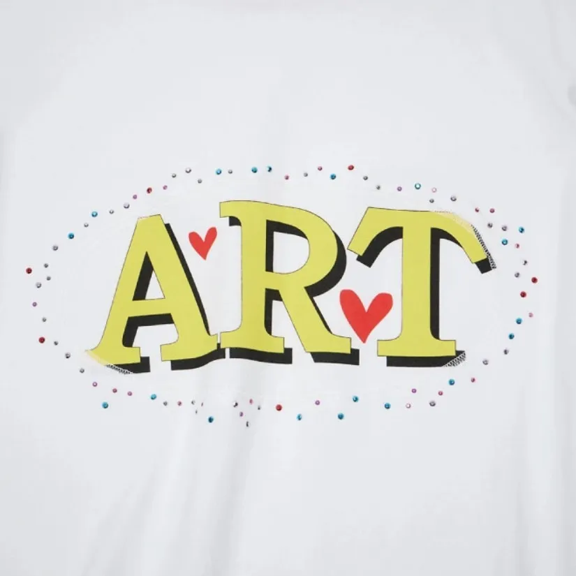 THE MUSEUM VISITOR  |Crew Neck Heart Unisex Street Style Cotton Short Sleeves