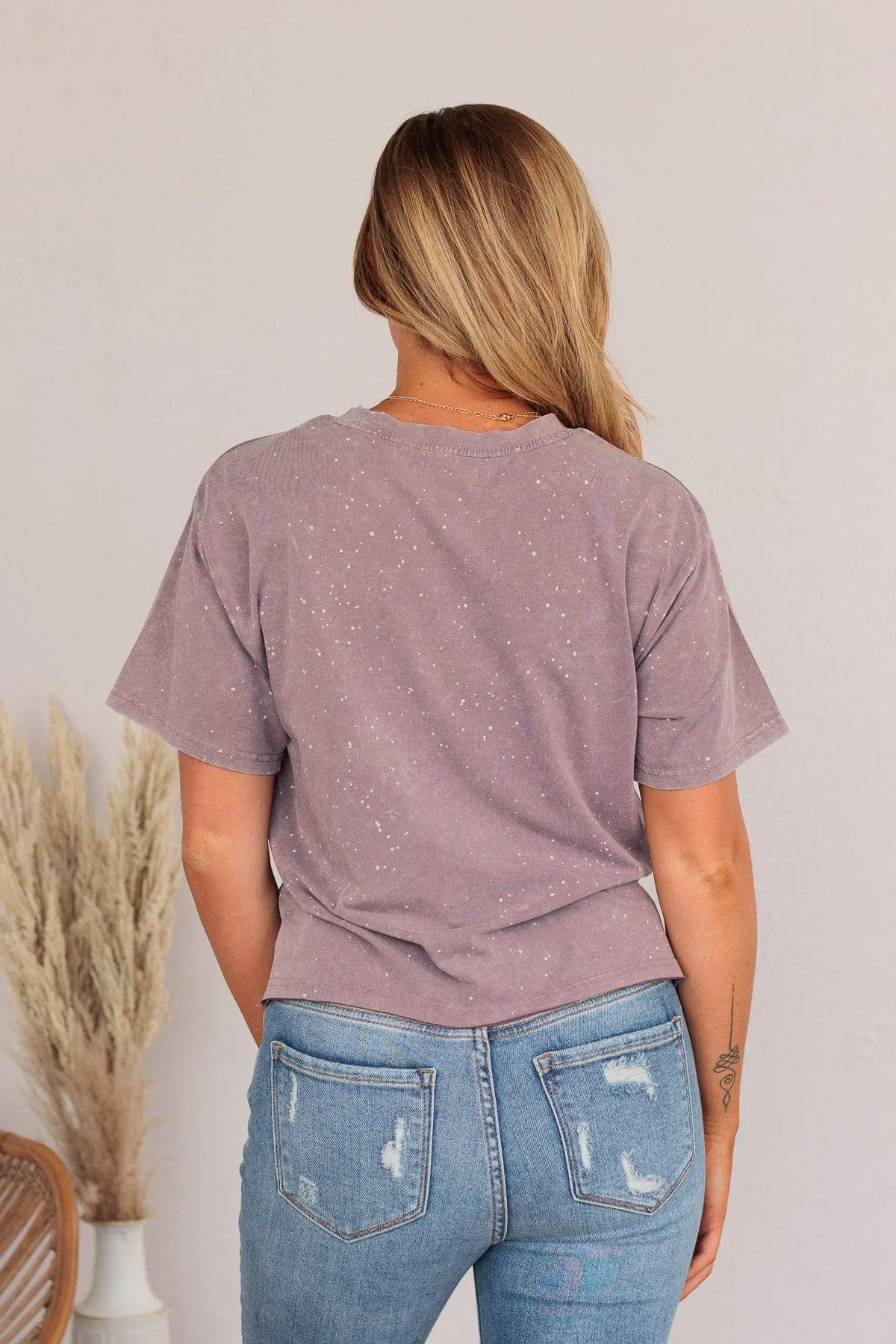 Thread & Supply One For All Speckled Top- Violet