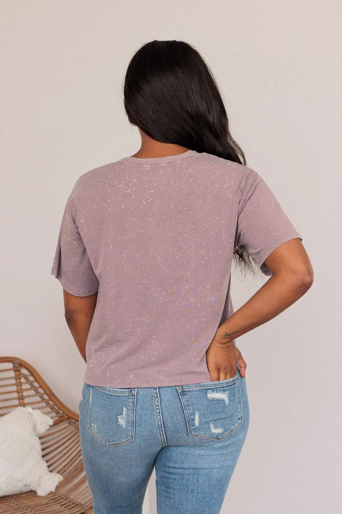 Thread & Supply One For All Speckled Top- Violet