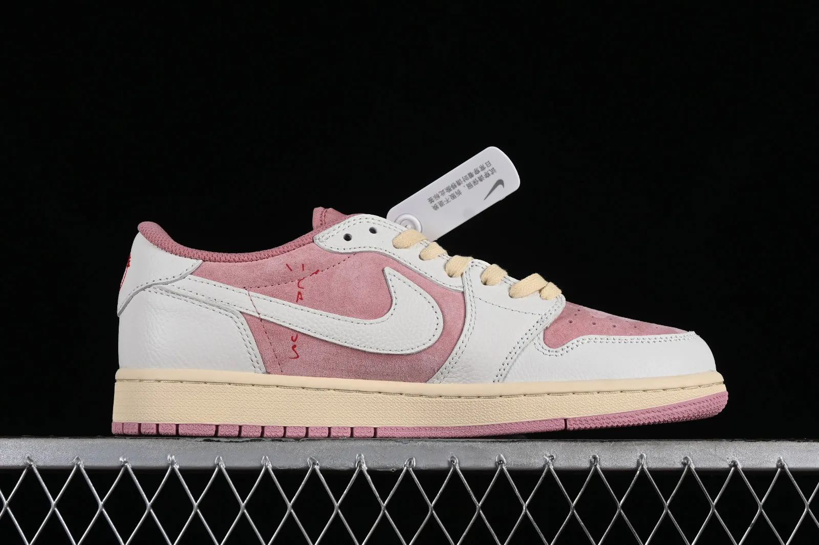 Travis Scott x Air Jordan 1 Low OG Pink Beige Red DM7866-600