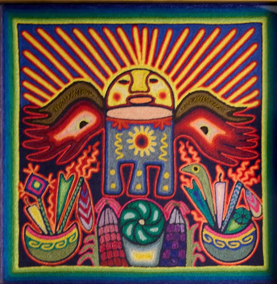 Untitled Yarn Painting - Eliseo Castro Villa