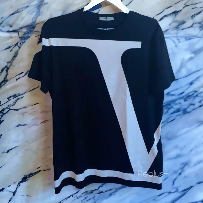 VALENTINO  |Crew Neck Unisex Street Style Cotton Short Sleeves Logo