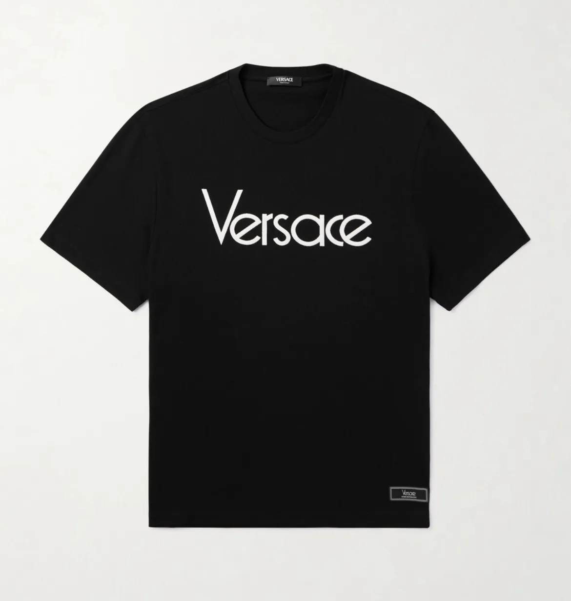 VERSACE  |Crew Neck Cotton Short Sleeves Logo Luxury