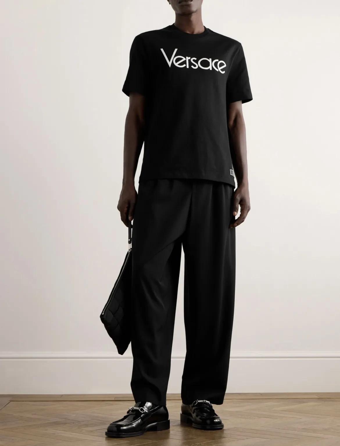 VERSACE  |Crew Neck Cotton Short Sleeves Logo Luxury