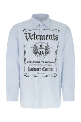 Vetements Logo Printed Long-Sleeved Shirt