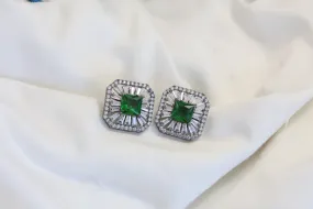 Victorian CZ Studs -Green