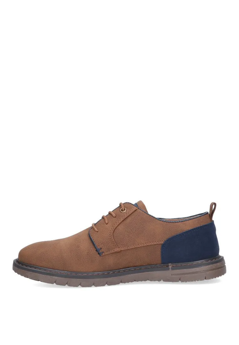 ZAPATOS BICOLOR TALON DE ANTELINA ETIKA CAMEL PLANO HOMBRE VERSALLES
